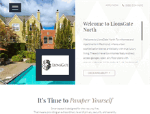 Tablet Screenshot of lionsgatenorthapartments.com